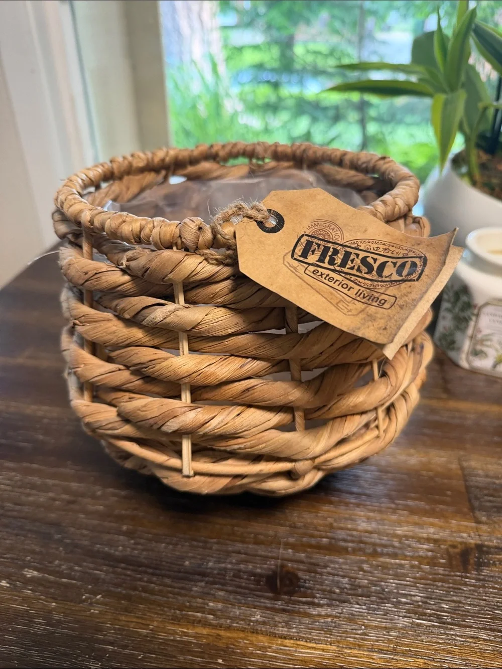 Handwoven Natural Seagrass Decorative Basket - Brown